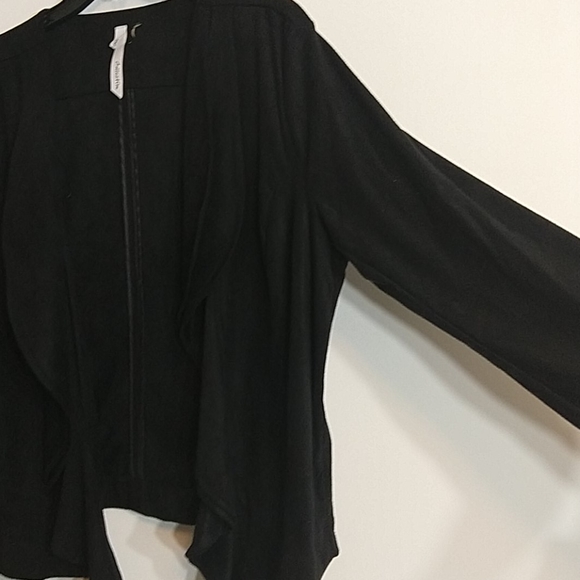 NY Collection Black Drop Front Blazer Jacket sz XL - Picture 4 of 13